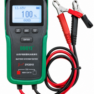 Tester profesional baterii auto DUOYI DY2015 12V cu afișaj LCD și clești de măsurare